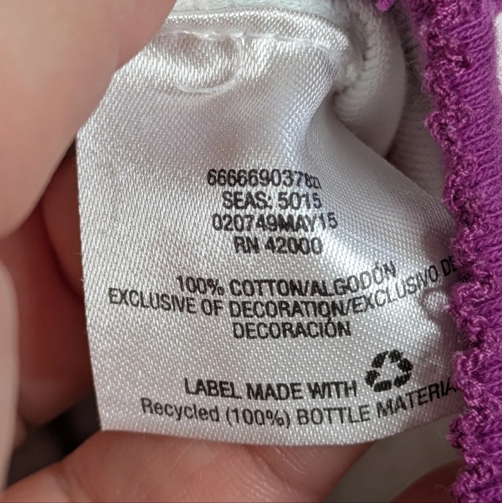 ✨3/$15 Small Wonders White Purple Floral Cotton Onesie NB